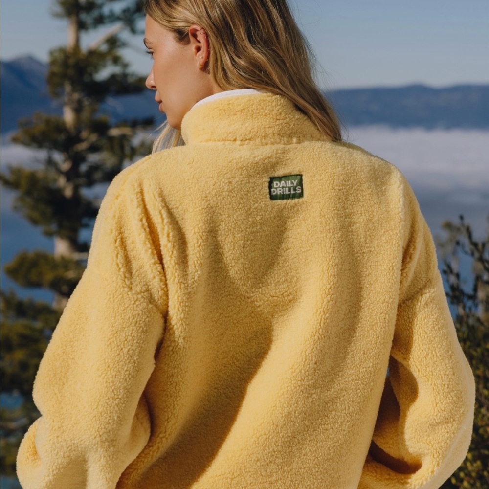Daily Drills Women's Cozy Yellow Teddy Jacket & Shorts